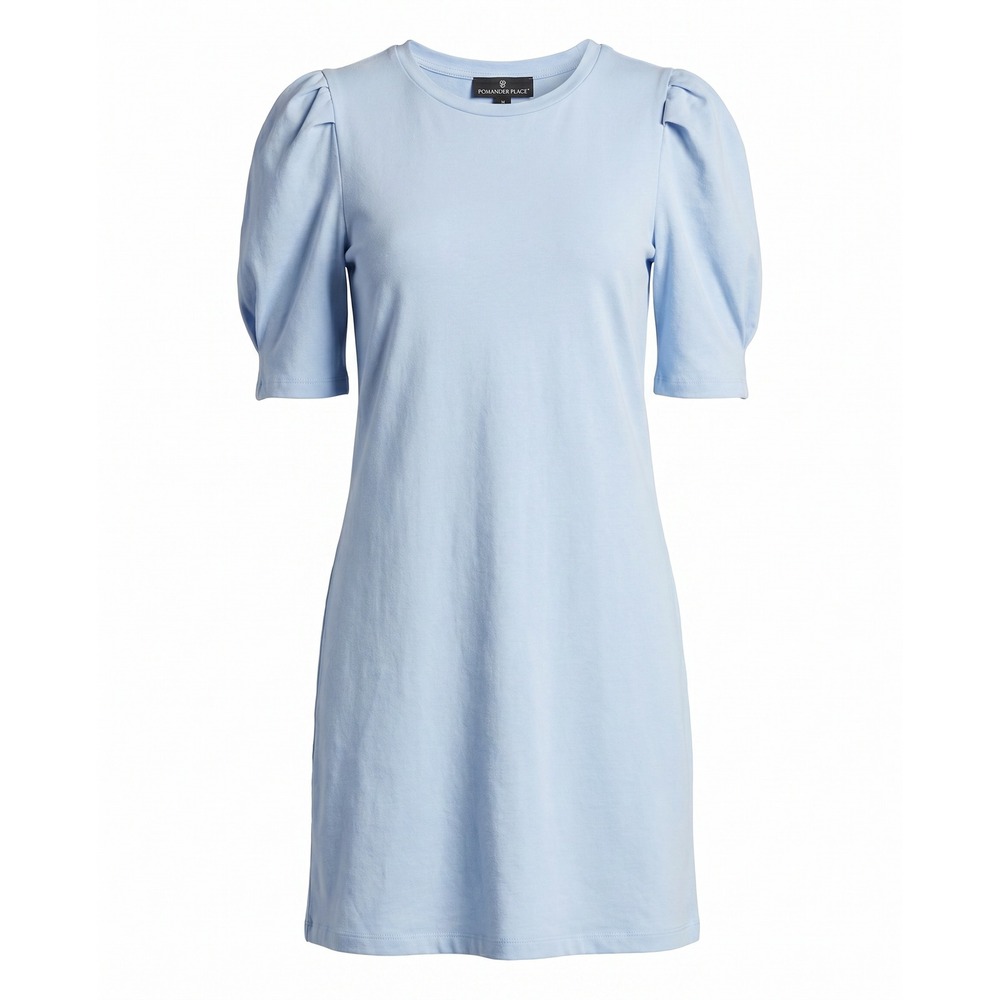 Tuckernuck Pomander Place Blue Dress Puff Sleeve Size Large Preppy Coastal